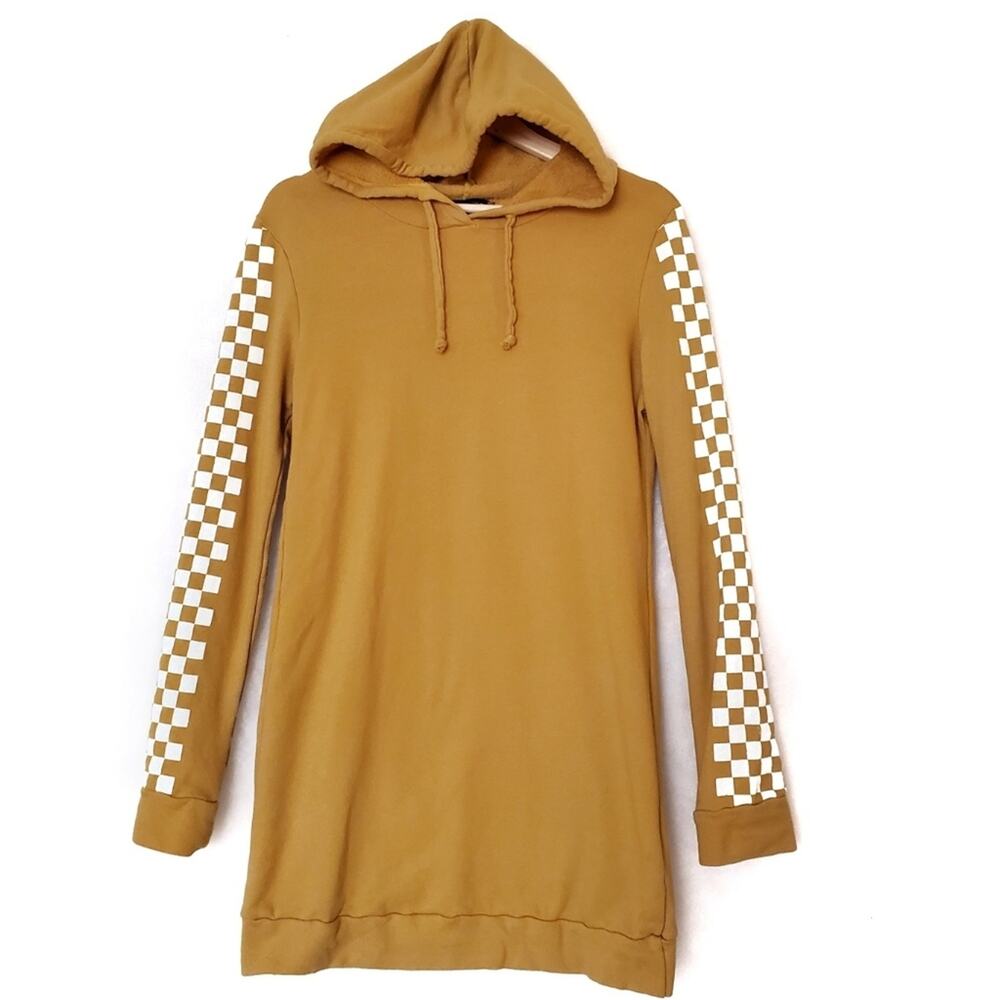 Rock Rose Couture | Checkered Hooded Hoodie Dress